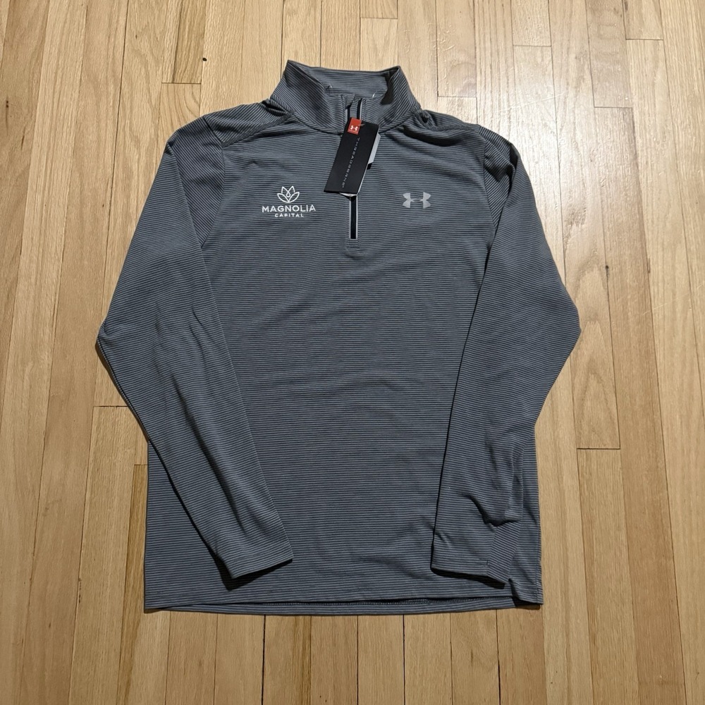 Under Armour Threadborne Pullover Mens Medium Magnolia Capital HeatGear‎ Shirt